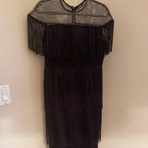 Fringe Floor Length Gown